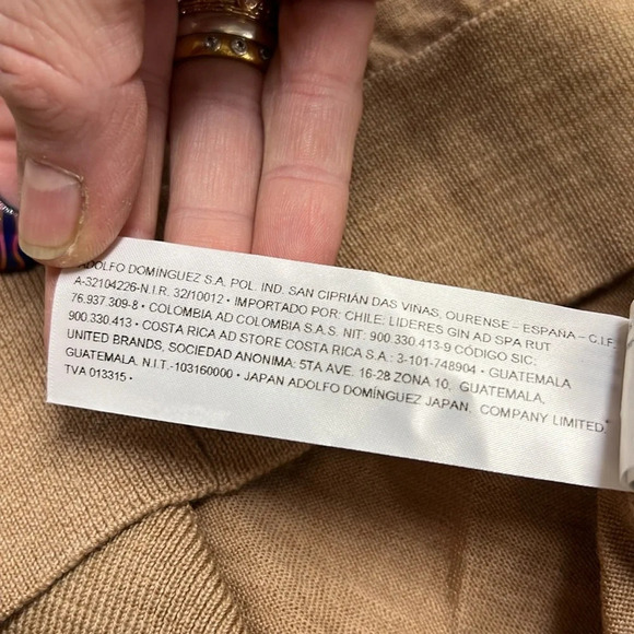 Men’s Adolfo Dominguez Tan Merino Wool Turtleneck Sweater Size Large - Picture 9 of 11